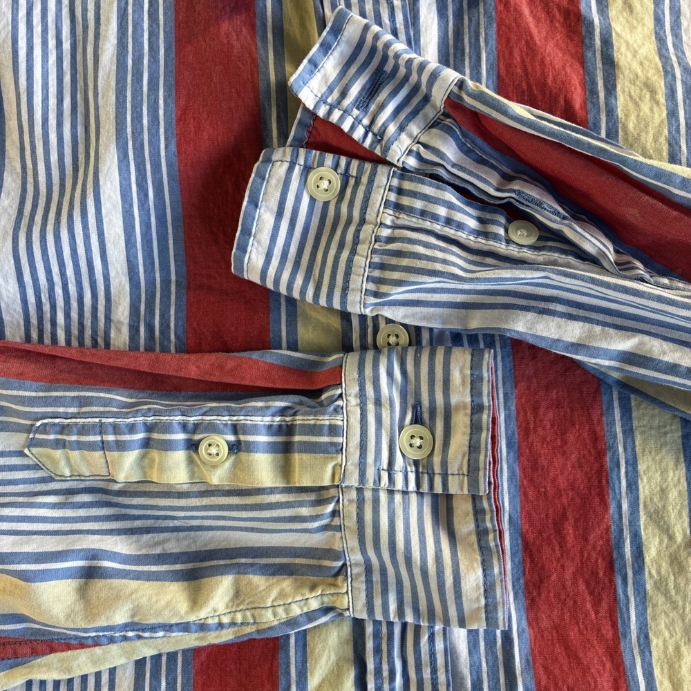 VTG Talbots Old Money Vertical Striped Button Blouse Size Large Momcore 40 In. - Picture 11 of 16